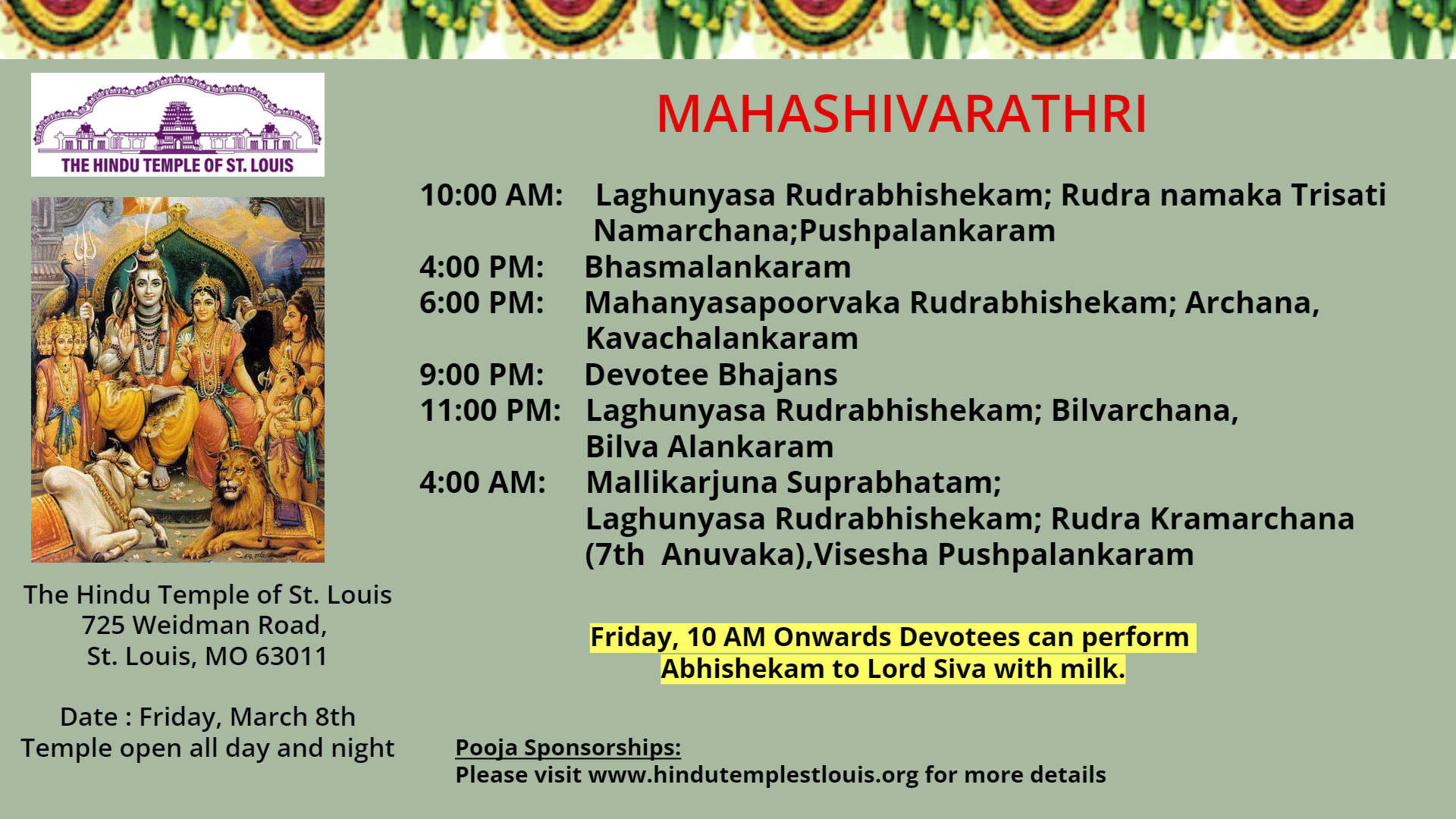Mahashivarathri – 03/08
