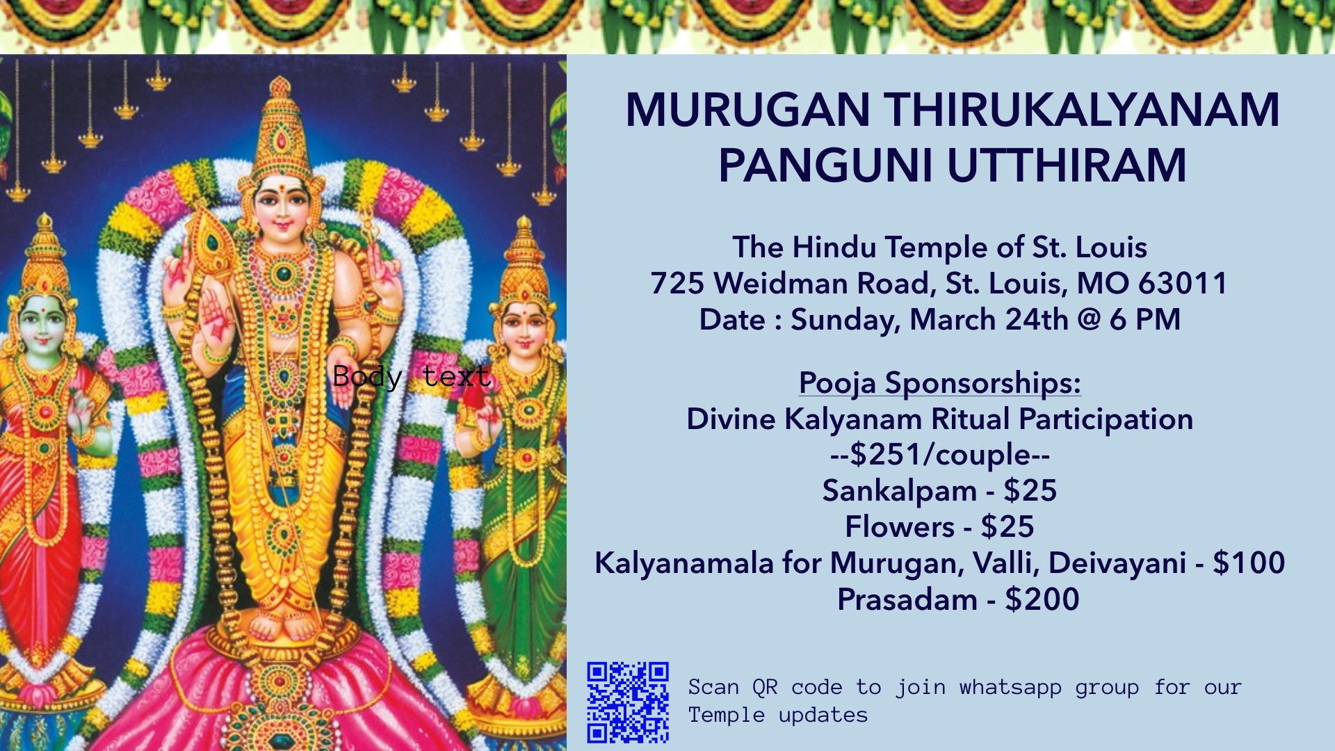 Murugan Thirukalyanam