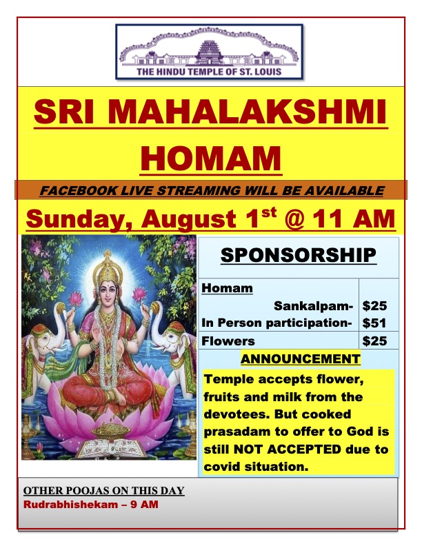 Sri Mahalakshmi Homam
