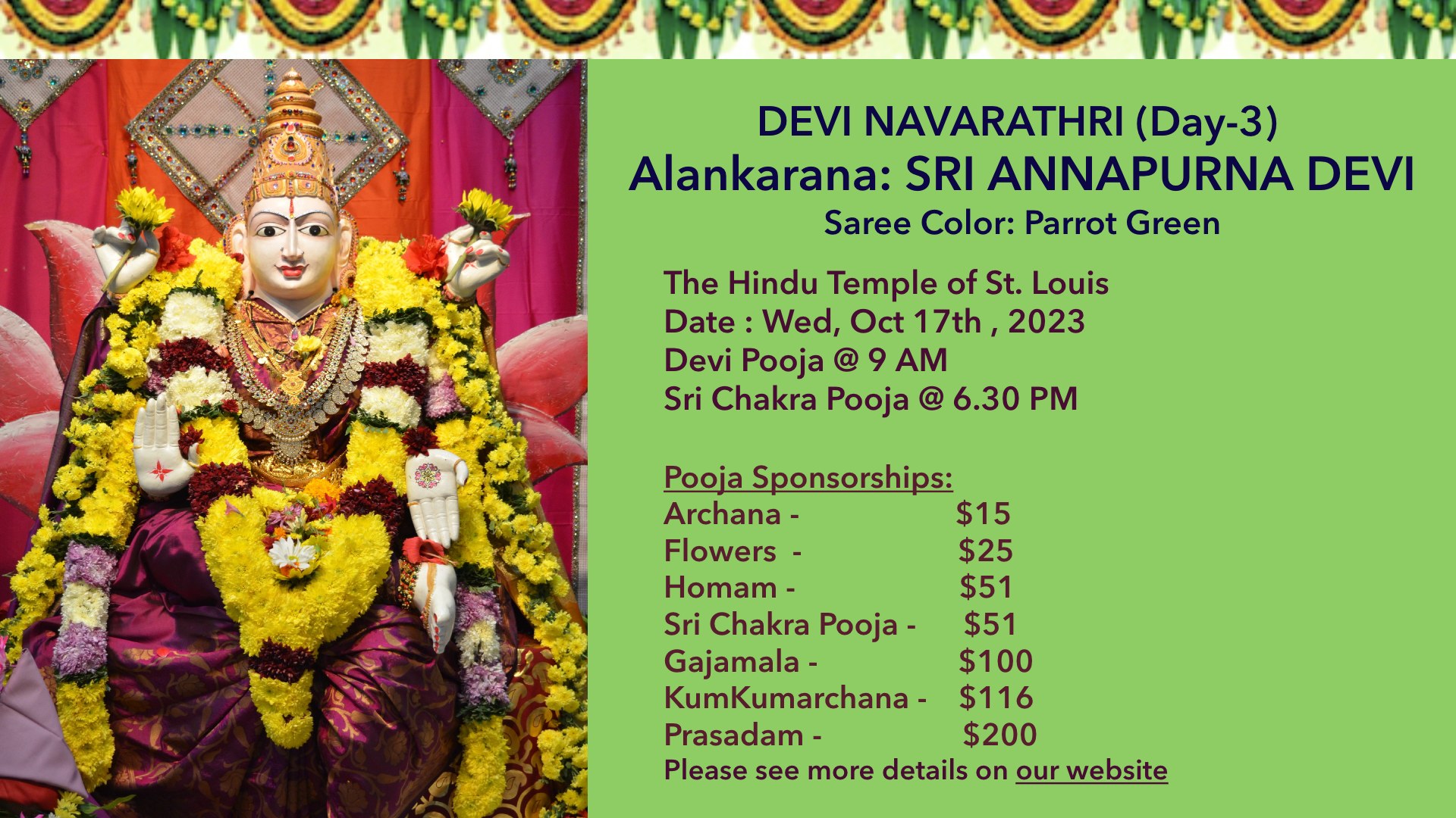 Devi Navarathri – Day3 @10/17