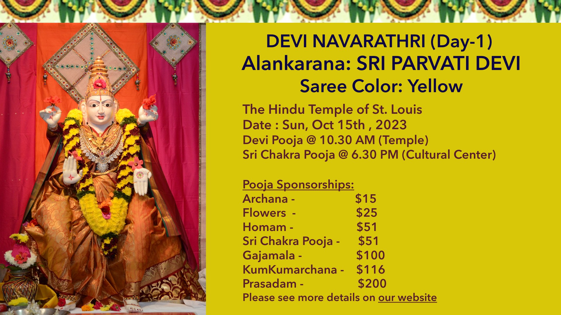 Devi Navarathri – Day1 @10/15