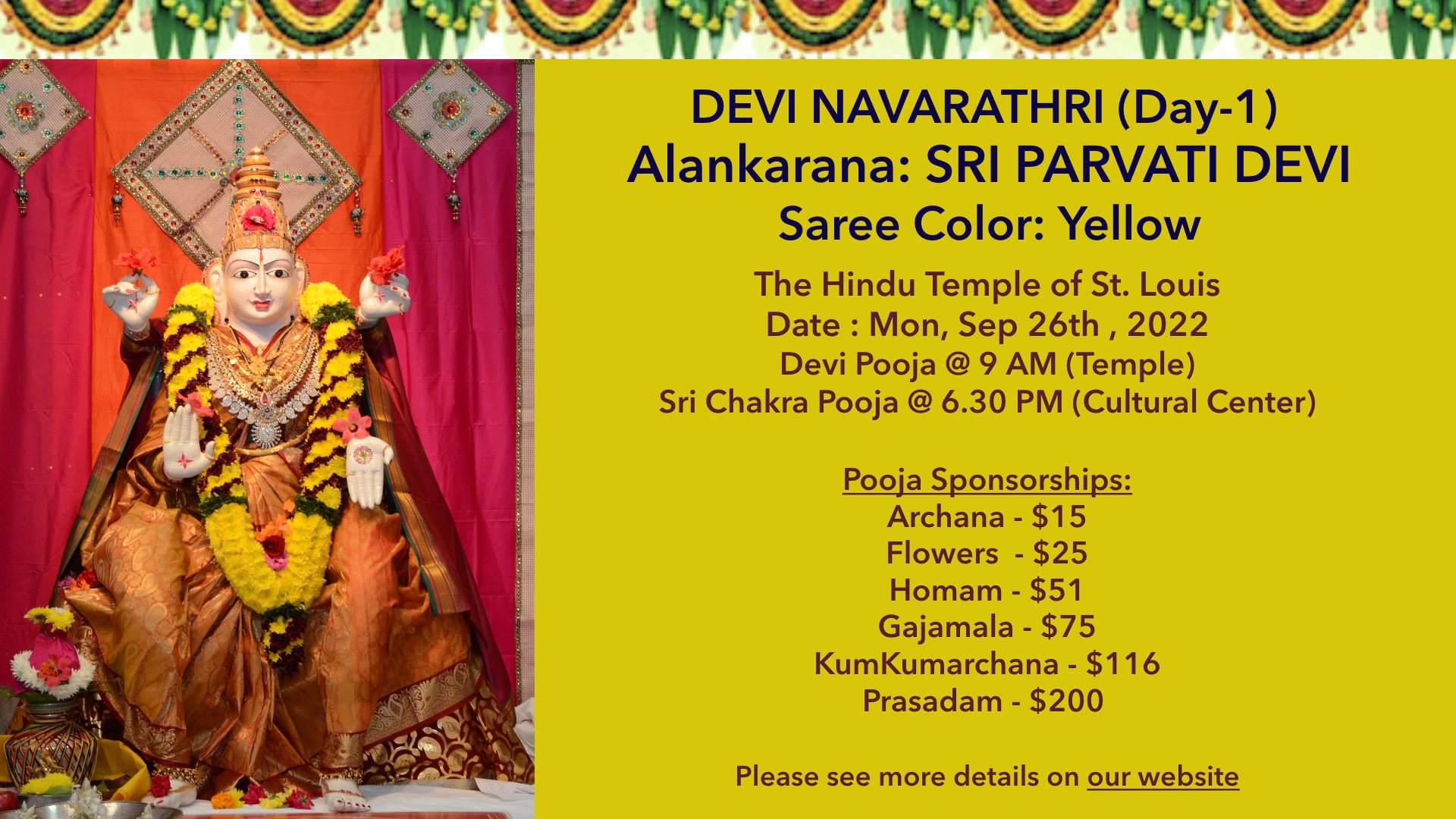 Devi Navarathri – Day1 @09/26