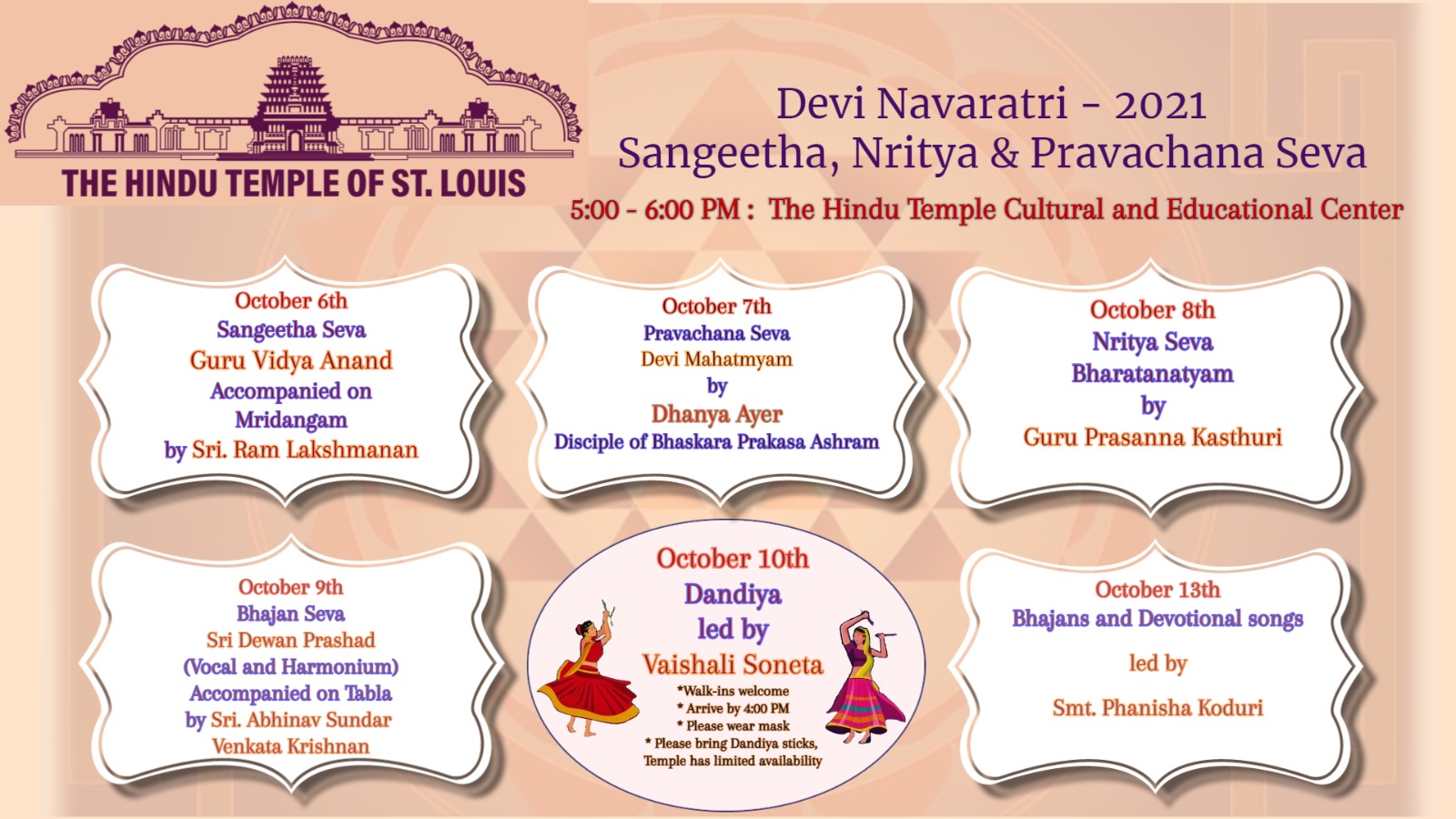 Devi Navarathri – Sangeetha, Nritya & Pravachana Seva