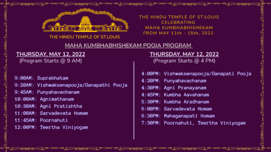Pooja Schedule - Day2