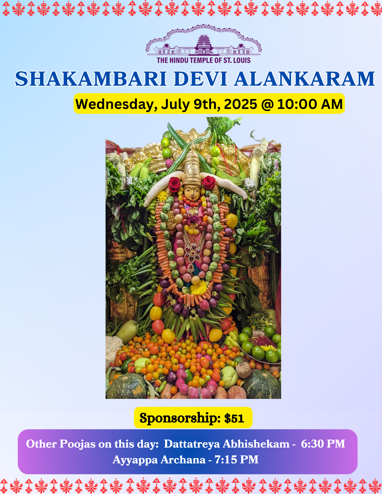 Sakambari Devi Alankaram