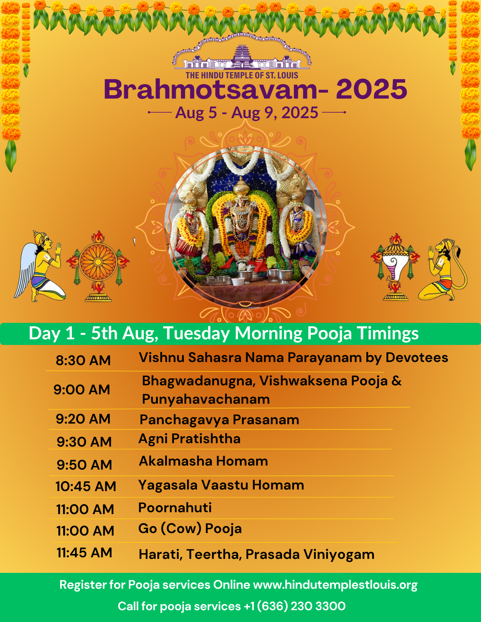 Brahmotsavam Day-1 Pooja Sponsorships