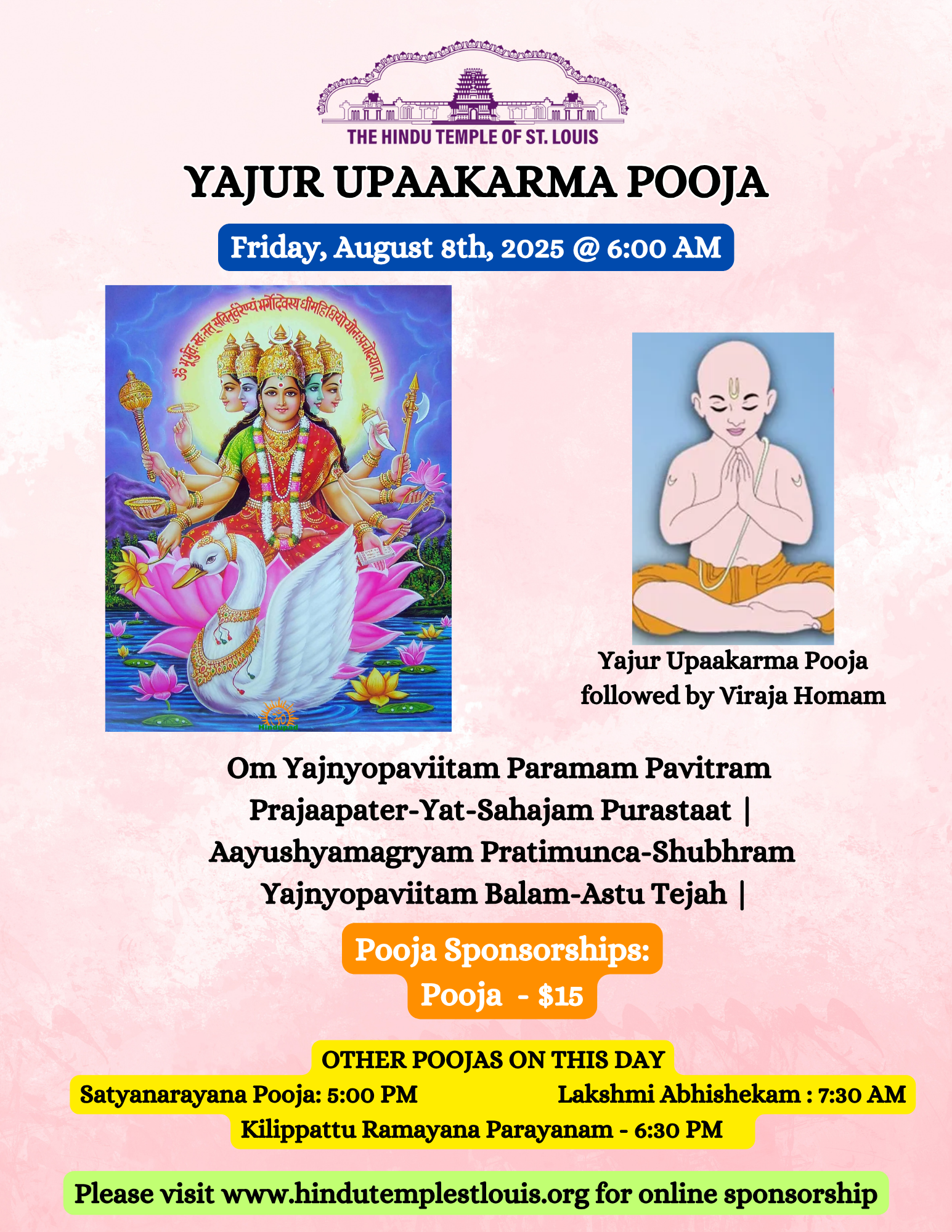 YAJUR UPAAKARMA POOJA