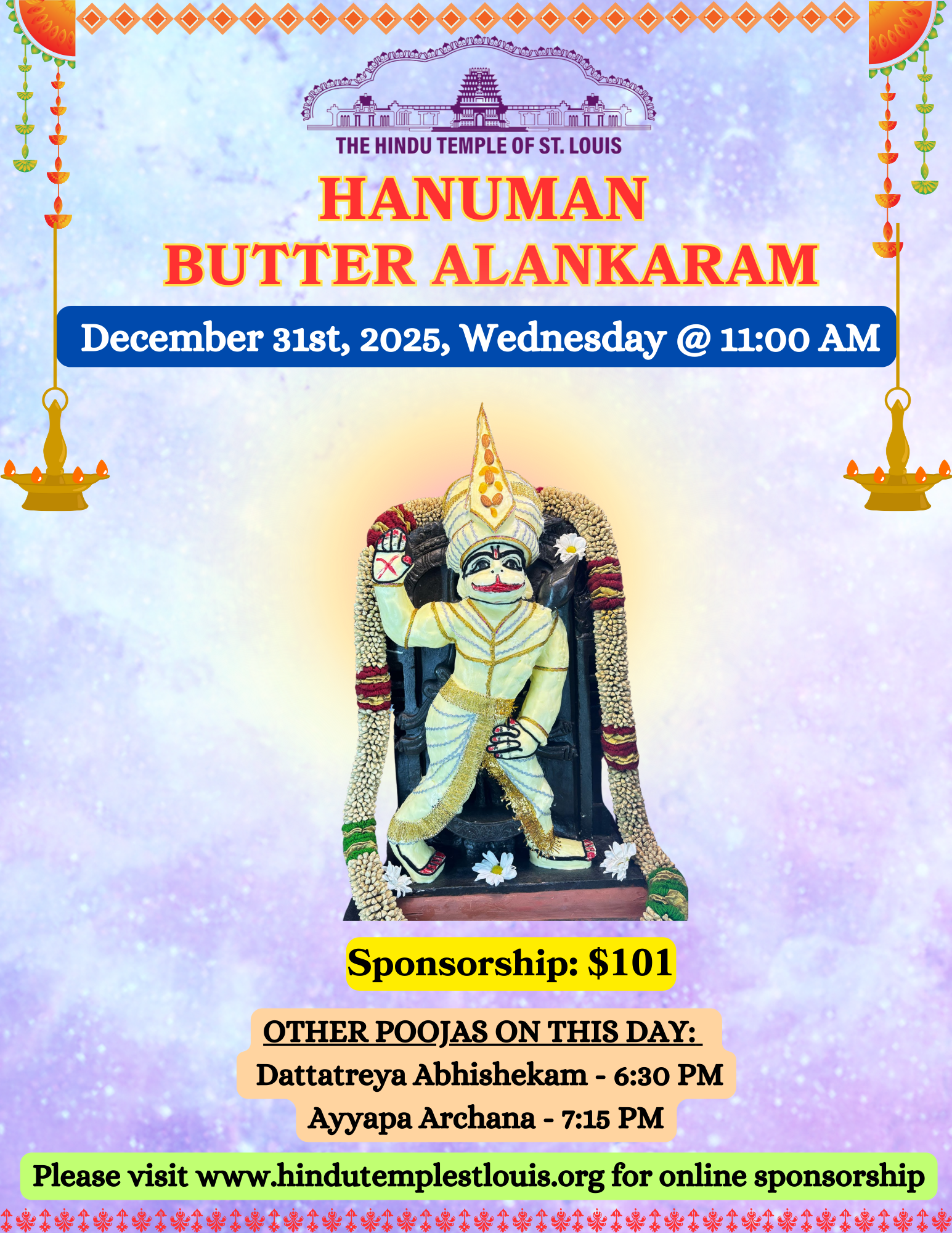 Hanuman Butter Alankaram Sponsorship