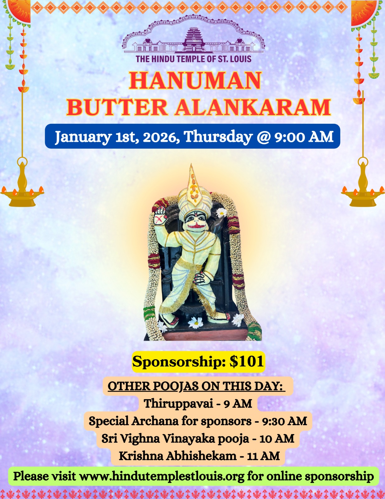 Hanuman Butter Alankaram Sponsorship