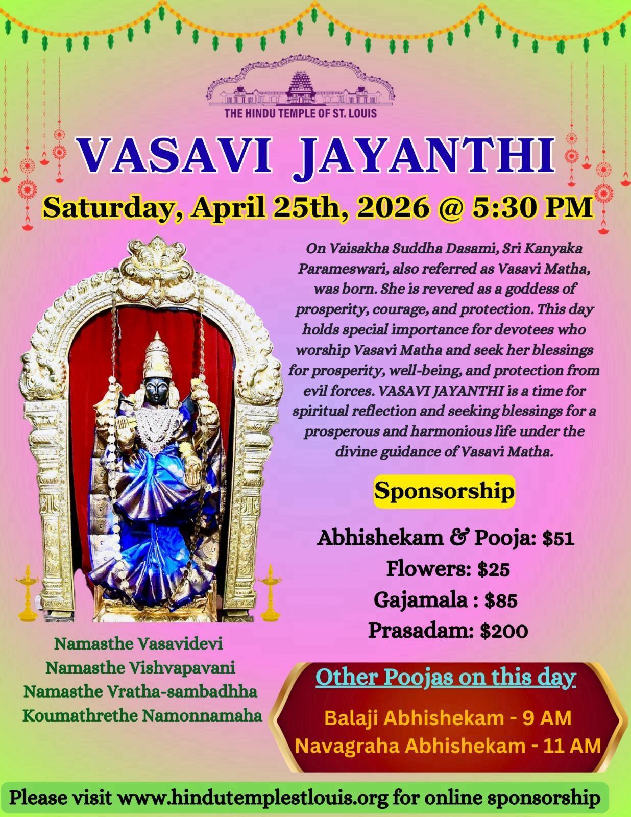 Vasavi Jayanthi
