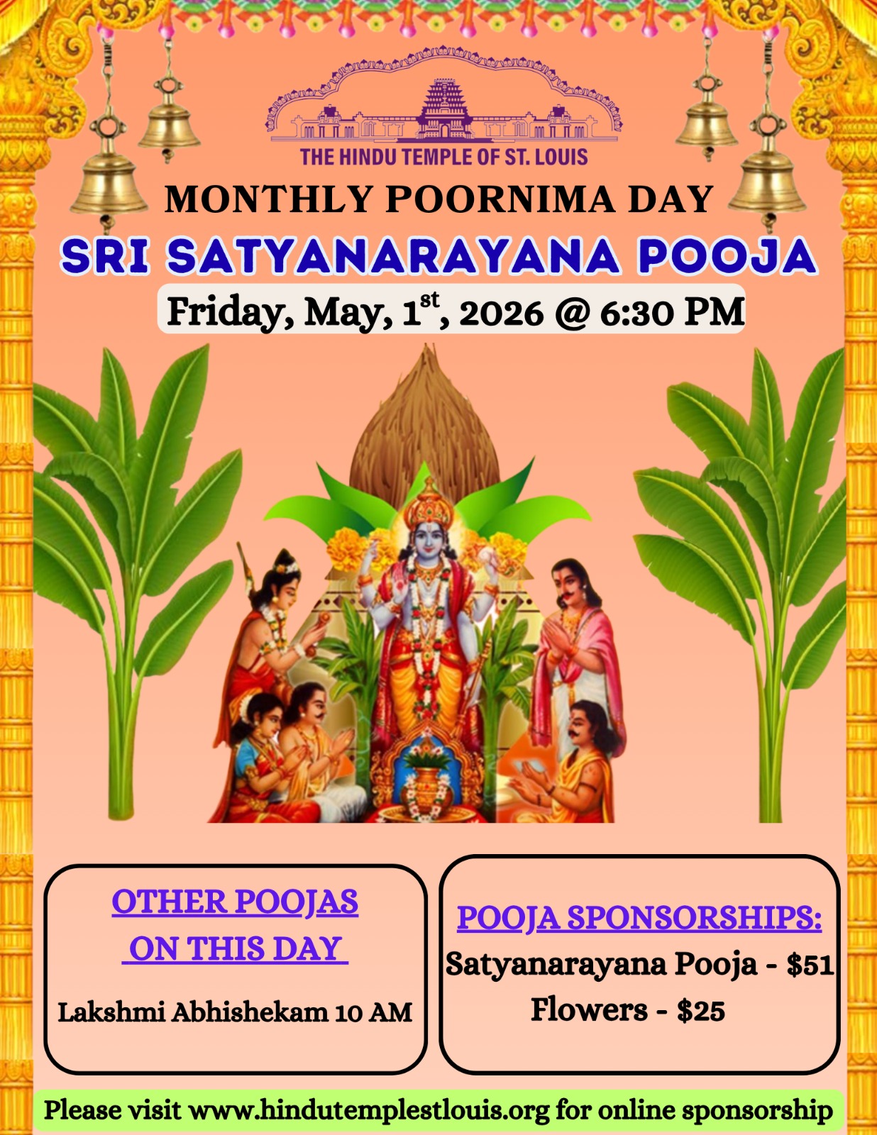 SATYANARAYANA POOJA - MONTHLY
