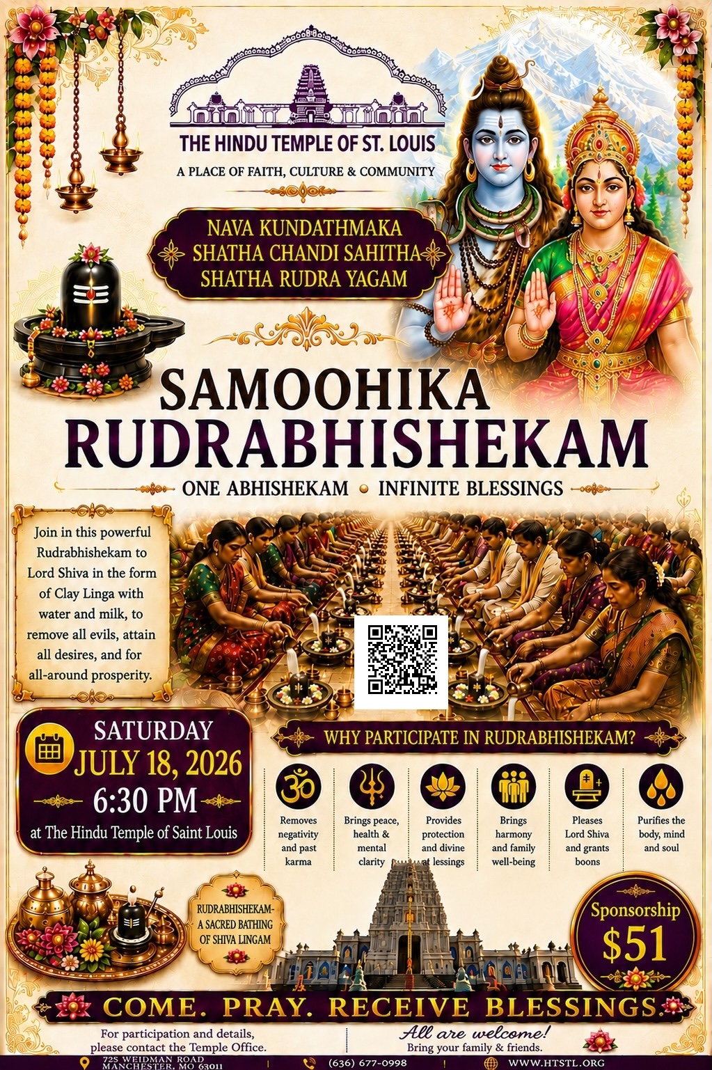 Nava Kundatmaka Shatha Chandi Rudra Yagam - Sahasra Kumkumarchana