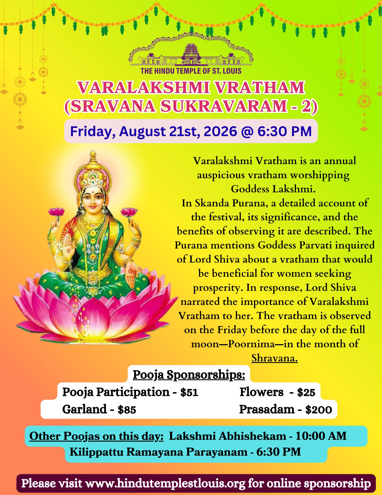 VARALAKSHMI VRATHAM