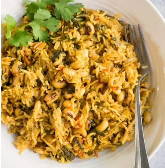 BlackEyed Peas Rice with Raita